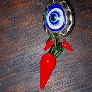 Handmade Glass Eye Pendent?! Key Chain?!